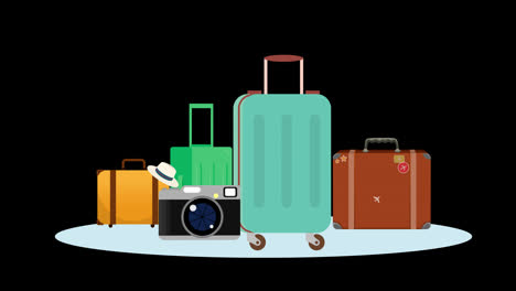 travel-animation-summer-vacations-Tourism-concept-essential-items-for-journey-with-Alpha-Channel.